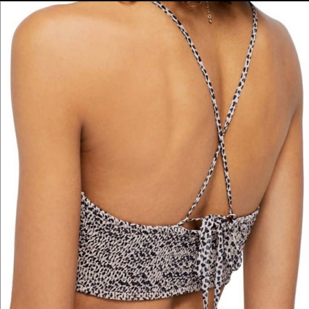 Free People Cassie Soft Pink Heart Bralette Small - Picture 2 of 5